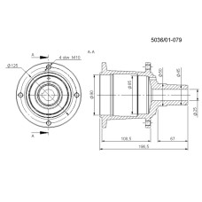 Ступиця ротора (верхня) ROLMUS 8245-036-010-790 косарки - Wirax