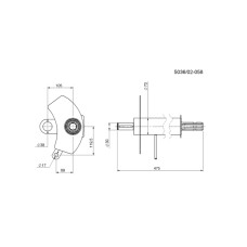 Труба (кронштейн) на великий шків у зборі ROLMUS 82501-020-287 косарки - Wirax