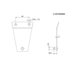 Тримач ножа ROLMUS C-007050600 косарки - Wirax SAMASZ