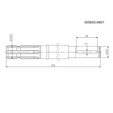 Вал приводний шліцевий ROLMUS 5036/02-060/1 косарки - Wirax