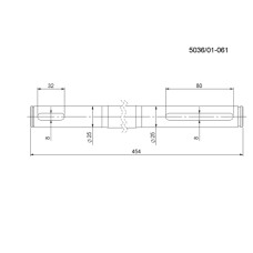 Вал ротора ROLMUS 82501-010-017 косарки - Wirax