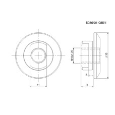 Втулка M10x1,5 тримача ножа ROLMUS 5036/01-085 косарки - Wirax (5036/01-085/1)