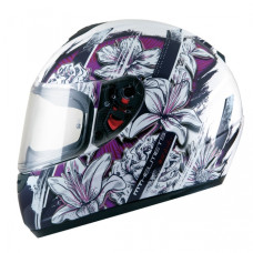 MT Helmets Thunder Wild Garden gloss pearl white / purple