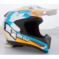Шолом GEON 615 Крос Razor (fiberglass) Orange / Blue